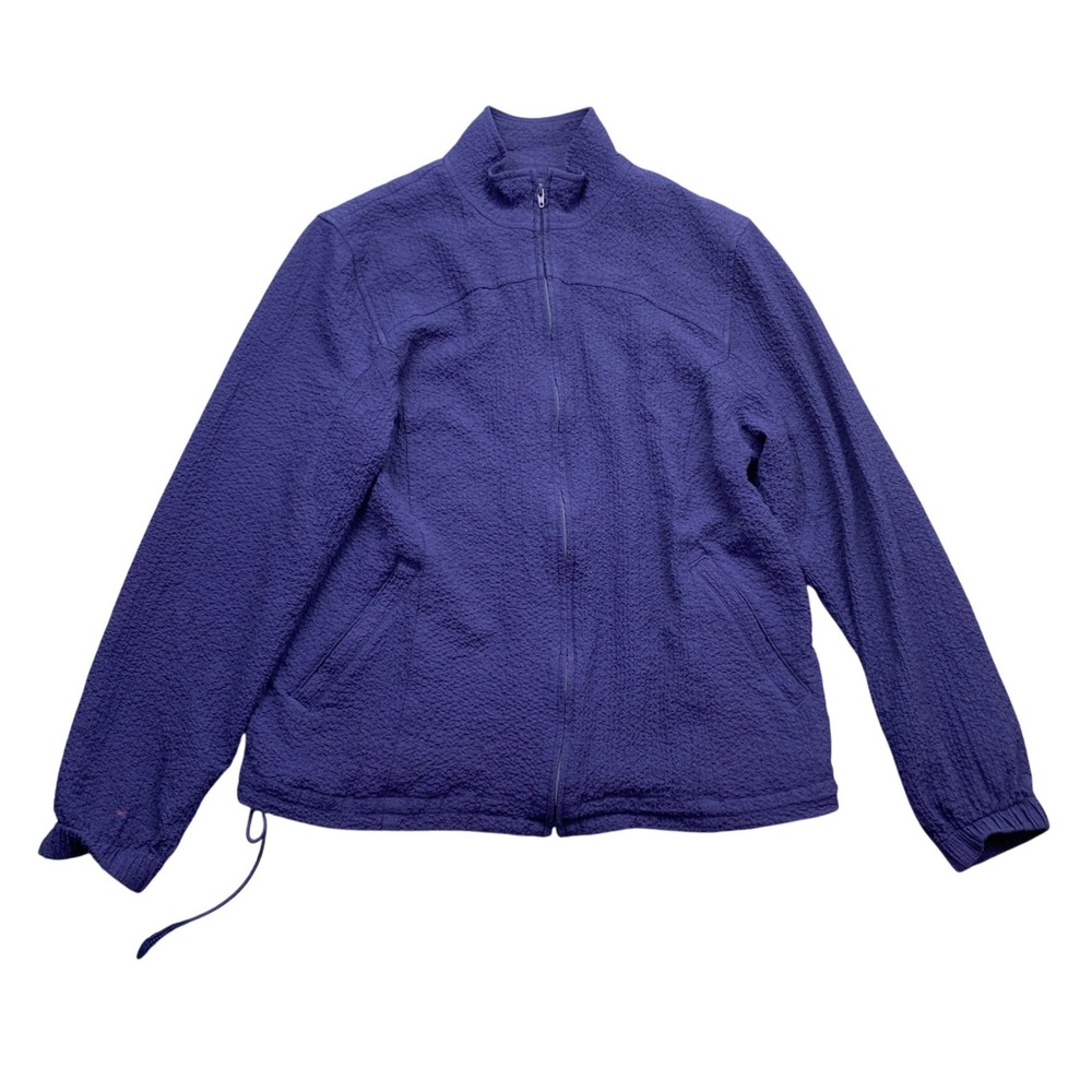 Orvis Sporting Traditions Womens Small Purple Textured Full Zip Jacket